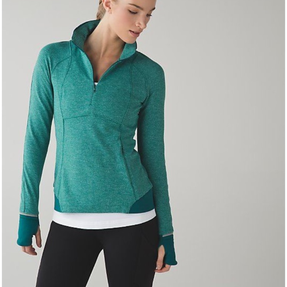 Lululemon runderful green half-zip